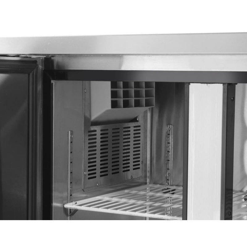 HENDI Kühltisch Kitchen Line zweitürig – 220 L, Serie 600 Arktic