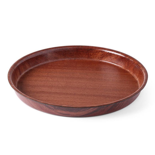 Serviertablett in Holzoptik, rund, HENDI, Mahagoni, ⌀360x H 30mm HENDI