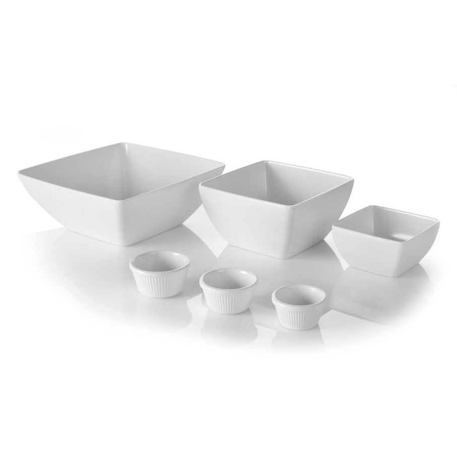 Quadratische Schüssel., HENDI, Weiß, 270x270x H 105mm HENDI