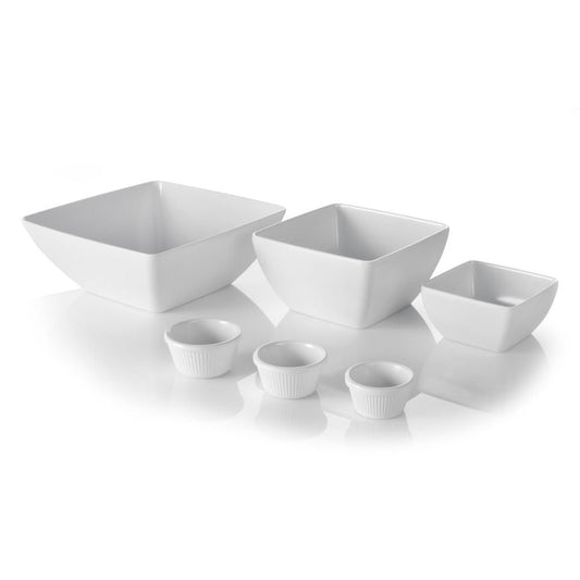 Quadratische Schüssel., HENDI, Weiß, 190x190x H 100mm HENDI