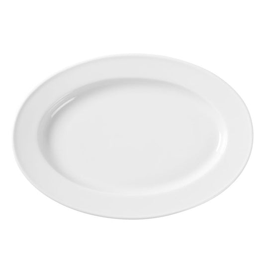 Platte, oval, HENDI, Weiß, 290x200mm HENDI
