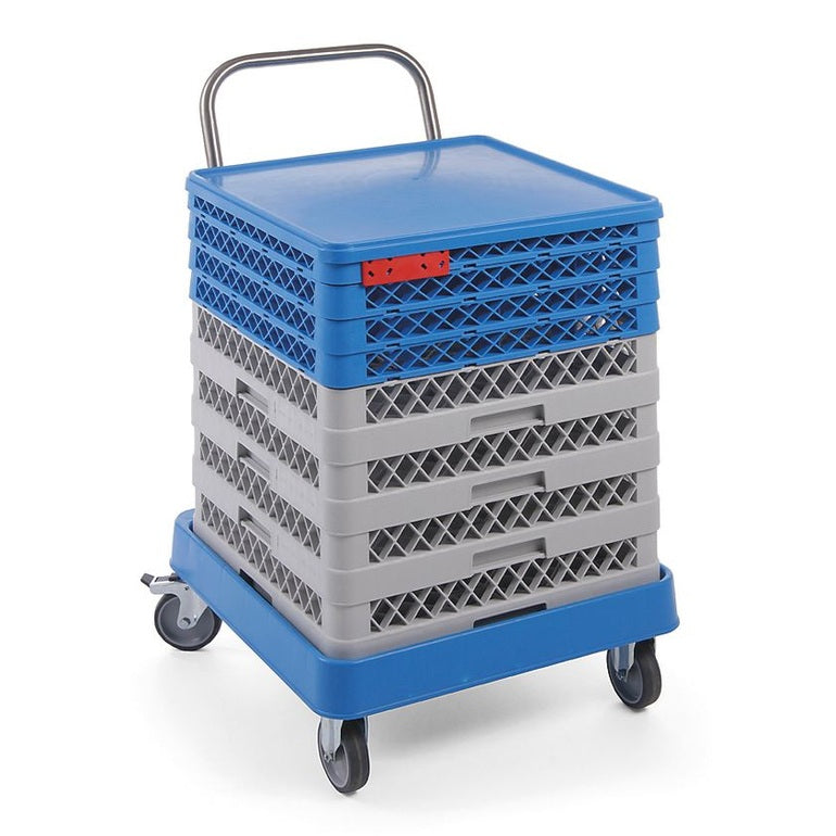 HENDI Trolley für Geschirrspülkörbe mit Griff – 4 Rollen HENDI