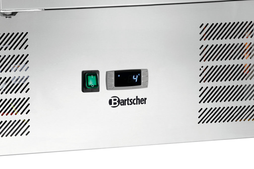 Bartscher Mini-Kühltisch 900T1S2 – 260 L, 1 Tür, 2 Schubladen Bartscher