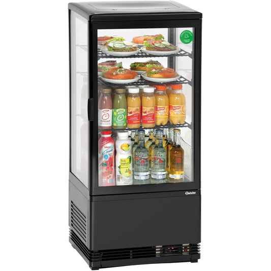 Mini-Kühlvitrine 78L, schwarz Bartscher