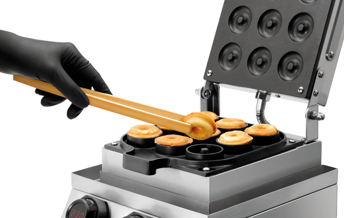 Bartscher Waffeleisen MDI Donut 900 – 9 Donuts Ø 50 mm, 1,8 kW Bartscher
