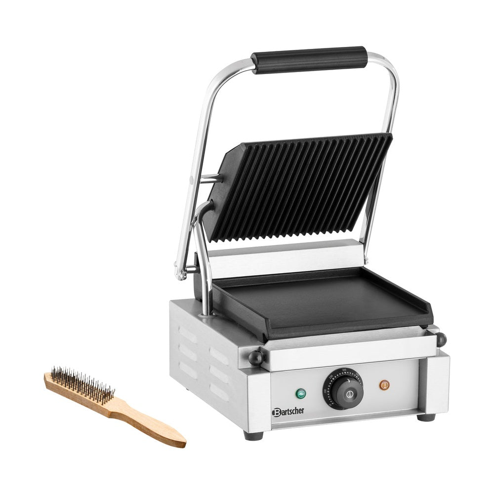 Bartscher Kontaktgrill gerillt/glatt – Gusseisen, 50–300 °C Bartscher