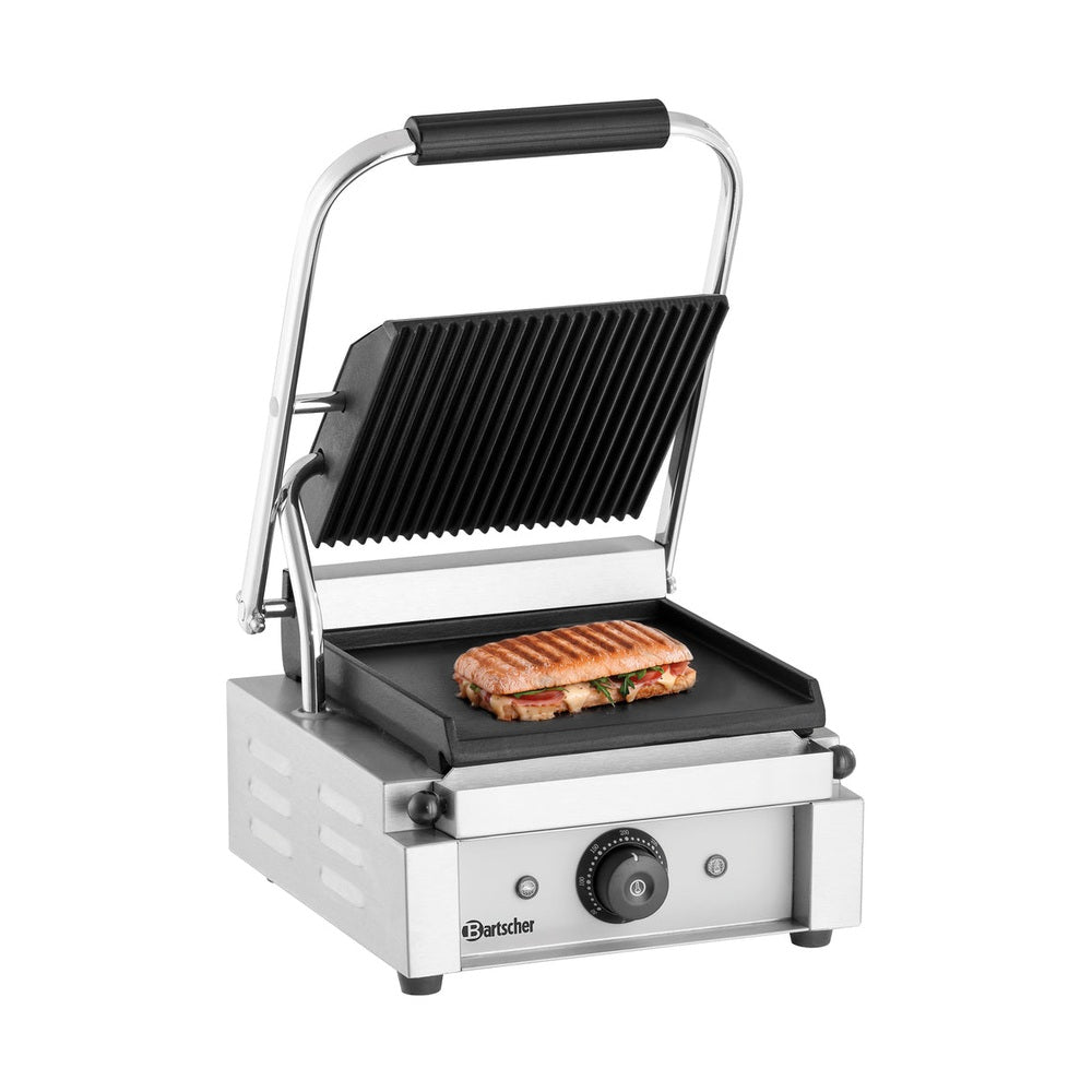 Bartscher Kontaktgrill gerillt/glatt – Gusseisen, 50–300 °C Bartscher