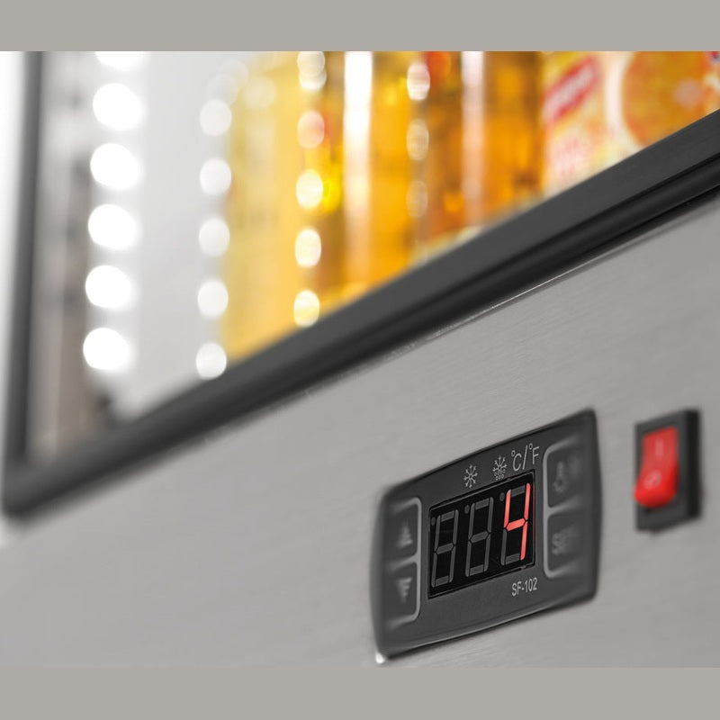 Bartscher Mini-Kühlvitrine 78 L Edelstahl – Umluft, LED Bartscher