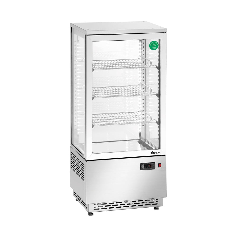 Bartscher Mini-Kühlvitrine 78 L Edelstahl – Umluft, LED Bartscher
