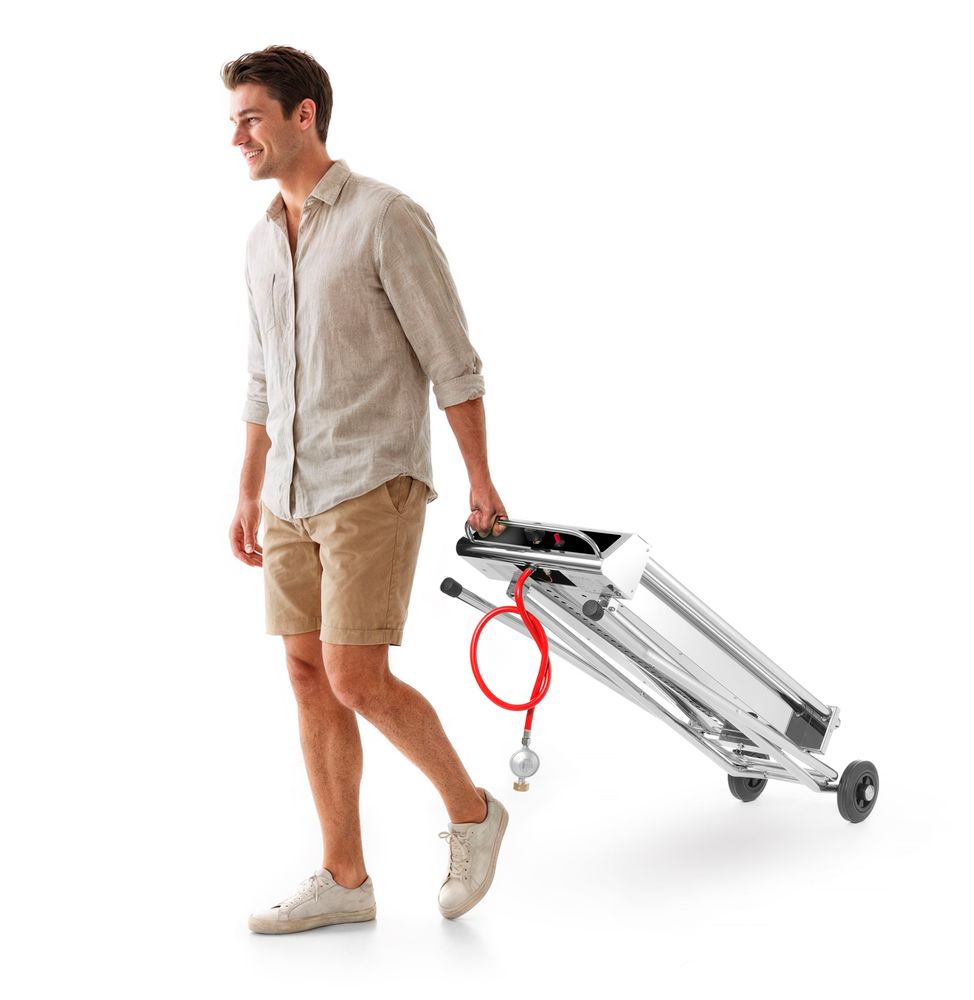 HENDI Gasgrill Xenon Pro – 7,5 kW, fahrbar, klappbares Gestell HENDI