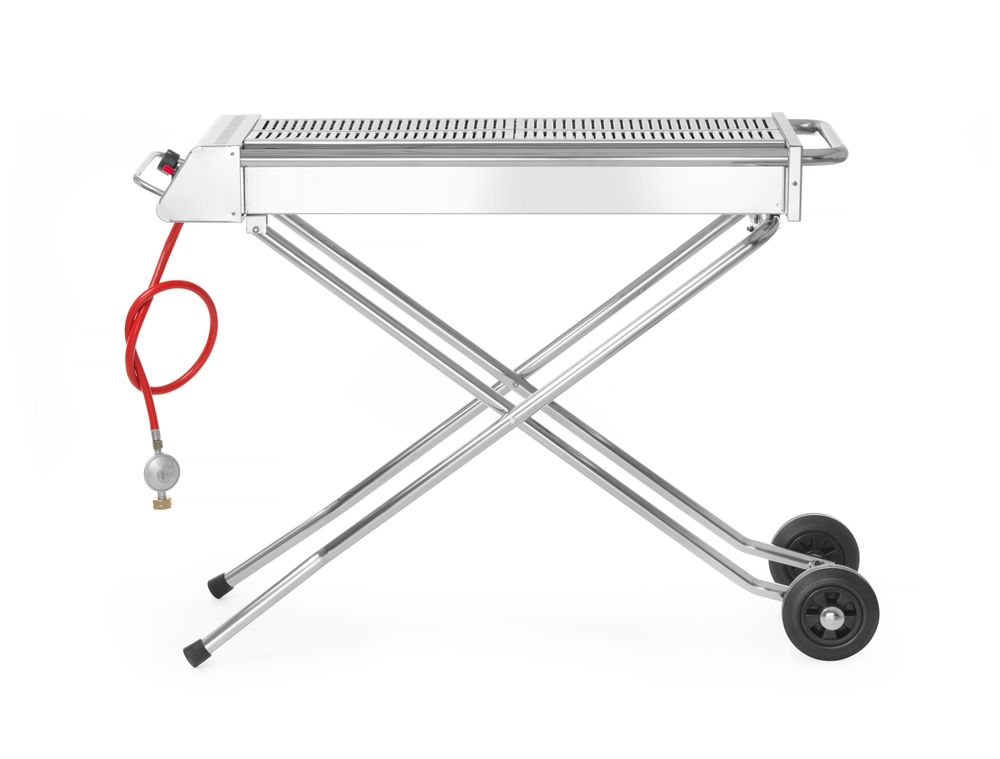 HENDI Gasgrill Xenon Pro – 7,5 kW, fahrbar, klappbares Gestell HENDI