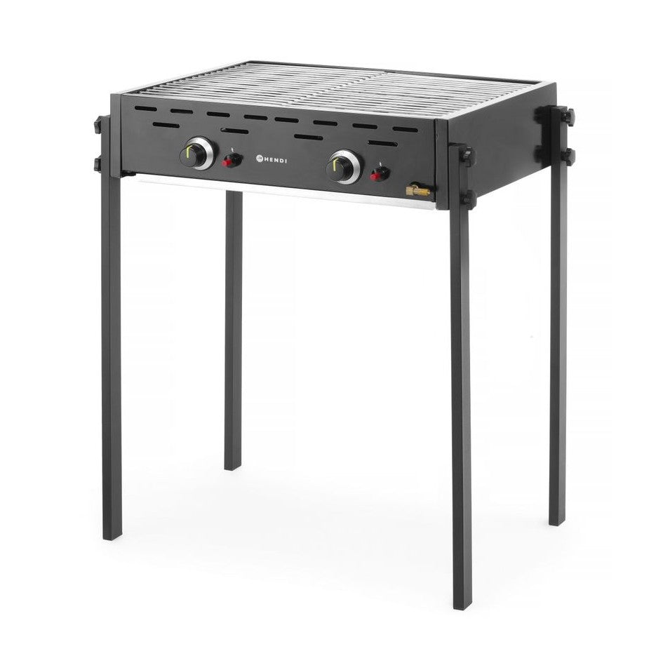 Gasgrill Roast-Master Pro Schwarz, HENDI, Schwarz, 11,6kW, 790x560x H 900mm HENDI