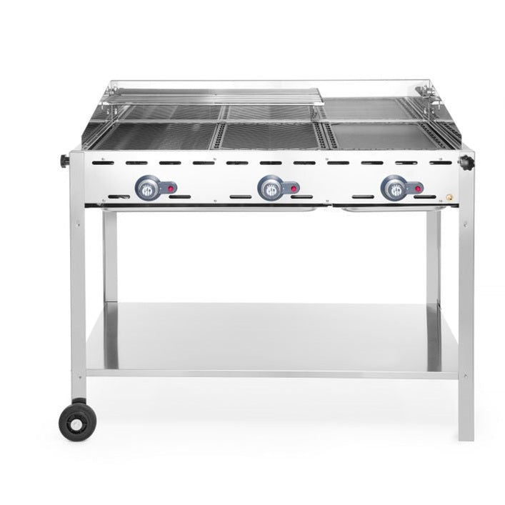 Grillsystem Green Fire 3 Brenner, HENDI, Profi Line, 17,4kW, 1078x612x H 825mm HENDI