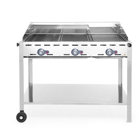 Grillsystem Green Fire 3 Brenner, HENDI, Profi Line, 17,4kW, 1078x612x H 825mm HENDI
