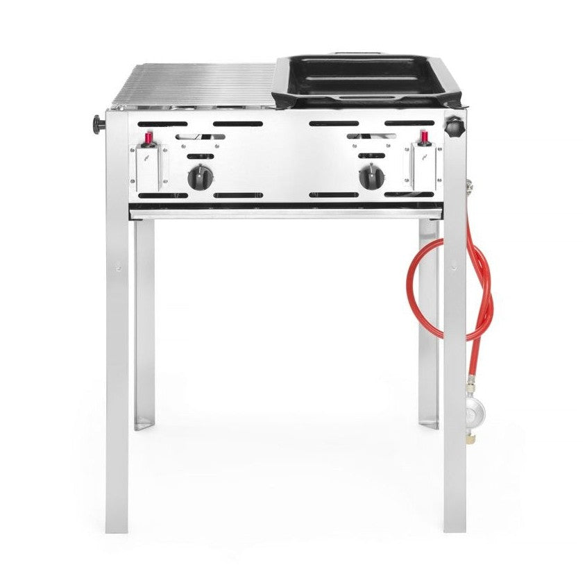 HENDI Gasgrill Roast-Master Maxi 50/50 – Rost und Bratpfanne HENDI