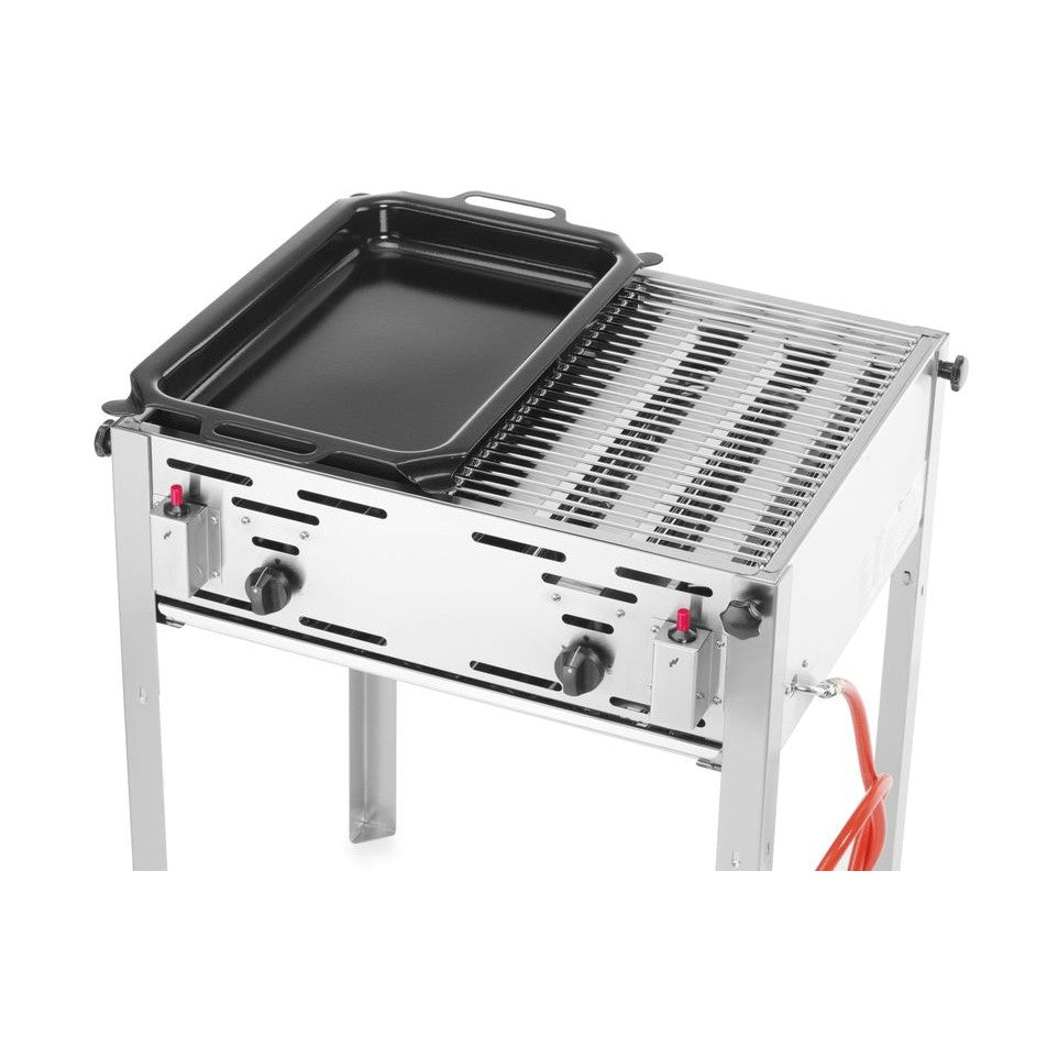 HENDI Gasgrill Roast-Master Maxi 50/50 – Rost und Bratpfanne HENDI