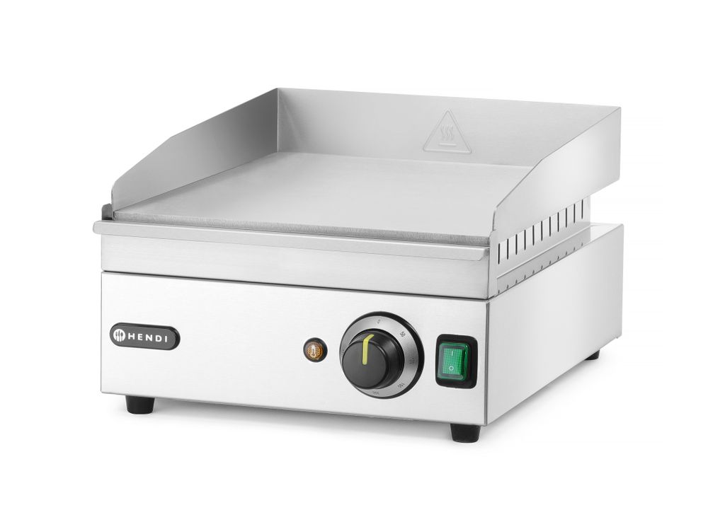 HENDI Grillplatte Kitchen Line – glatt, 316 × 380 mm, 2000 W