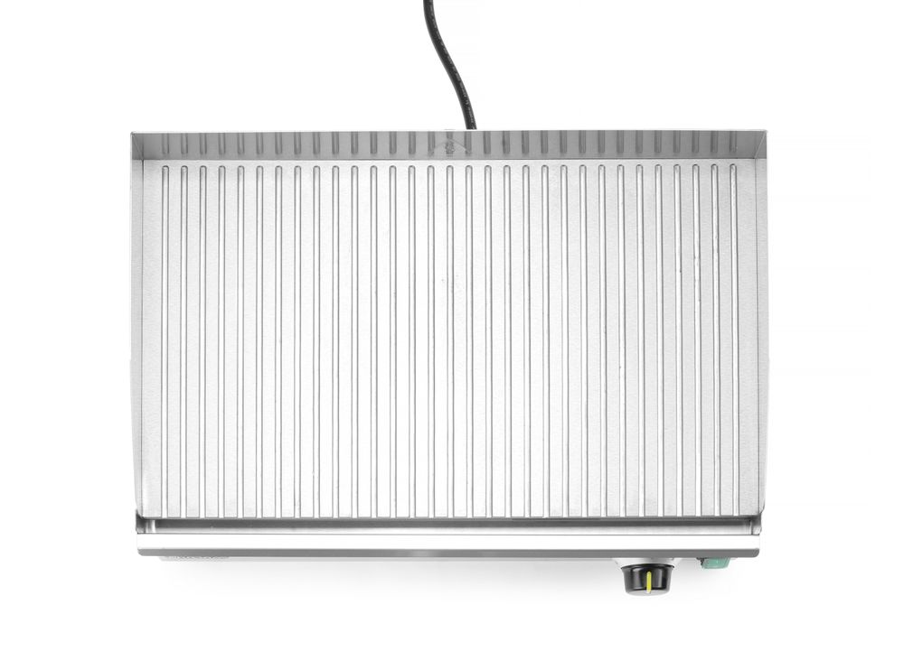 HENDI Grillplatte Kitchen Line – gerillt, 518 × 330 mm, 2400 W