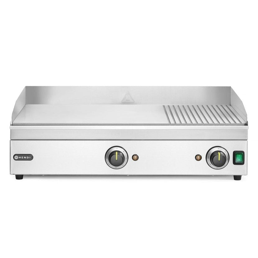 Grillplatte 1/3 gerillt, HENDI, Kitchen Line, 220-240V/3500W, 697x474x H 241mm HENDI