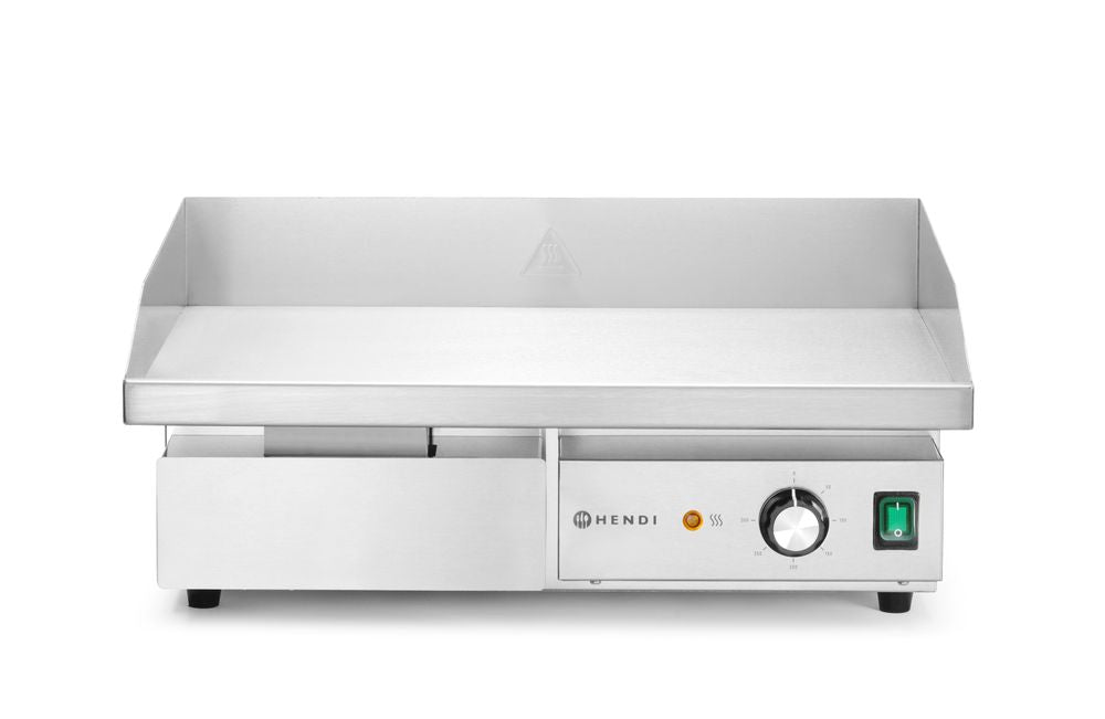 HENDI Grillplatte Budget Line glatt – 3,0 kW, 230 V
