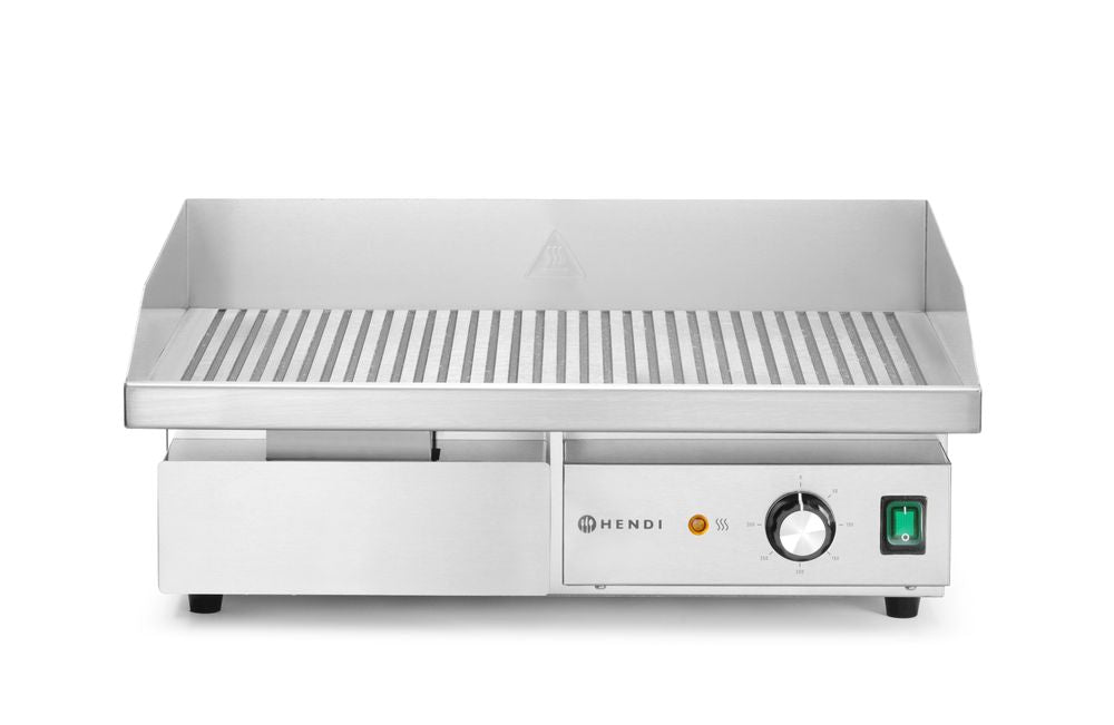 HENDI Grillplatte Budget Line gerillt – 3,0 kW, 230 V