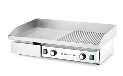 HENDI Grillplatte Budget Line halb glatt/halb gerillt – 4,4 kW, 400 V