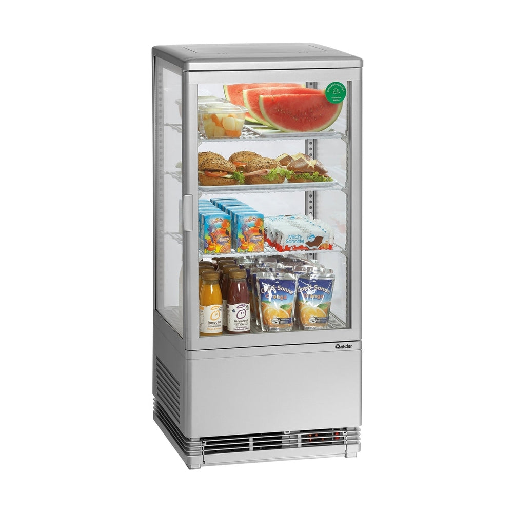 Mini-Kühlvitrine 78L, silber Bartscher
