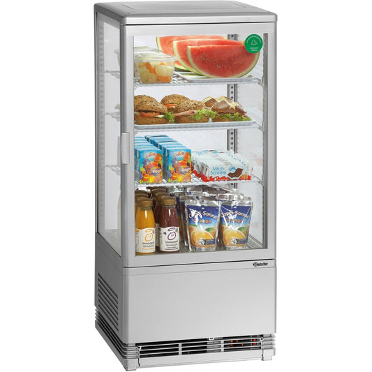 Mini-Kühlvitrine 78L, silber Bartscher