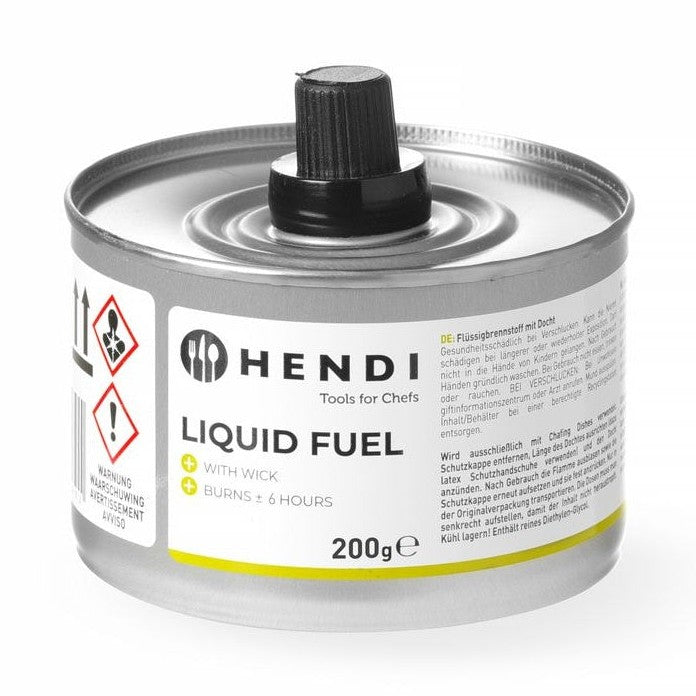 HENDI Flüssigbrennstoff mit Docht – 24 Stk., ca. 4 Std. Brenndauer HENDI