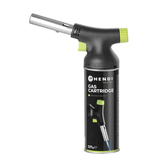 HENDI Jet Crème-Brûlée-Brenner - Set mit Kartusche, HENDI, 175x68x H 260mm HENDI