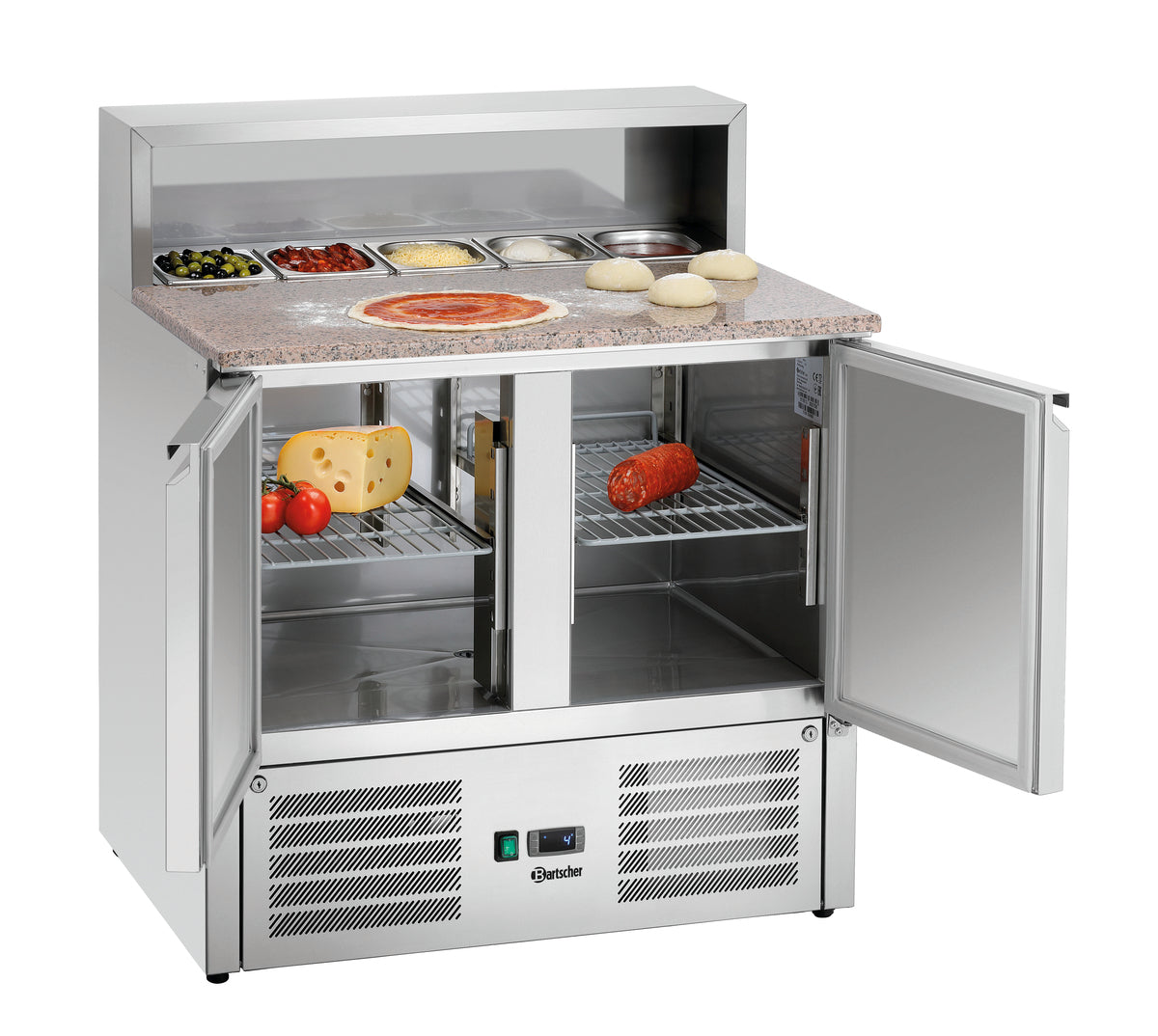 Bartscher Pizza-Saladette 900T2 – 2 Türen, 5 × GN 1/6 Bartscher