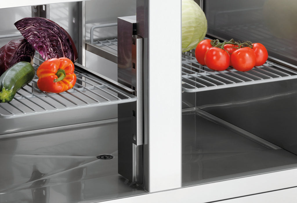 Bartscher Vorbereitungskühltisch 900T2 – 2 Türen, Kühlwanne 5 × GN 1/6 Bartscher