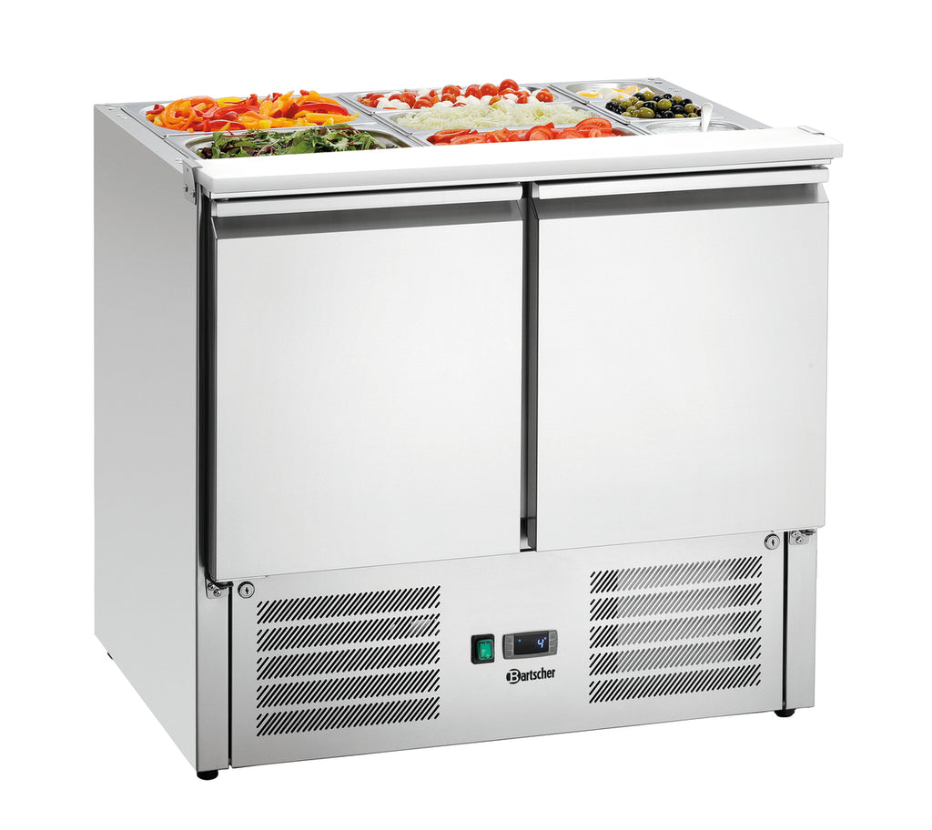 Bartscher Saladette 900T2GL – 2 Türen, Glasaufsatz, 250 L Bartscher