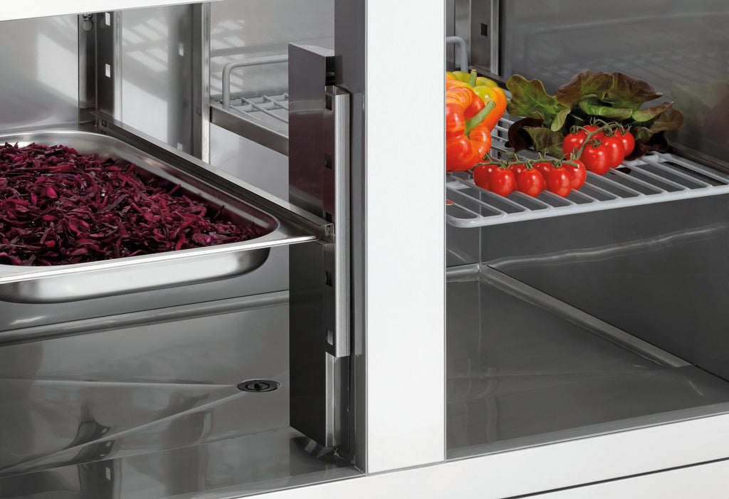 Bartscher Saladette 900T2GL – 2 Türen, Glasaufsatz, 250 L Bartscher