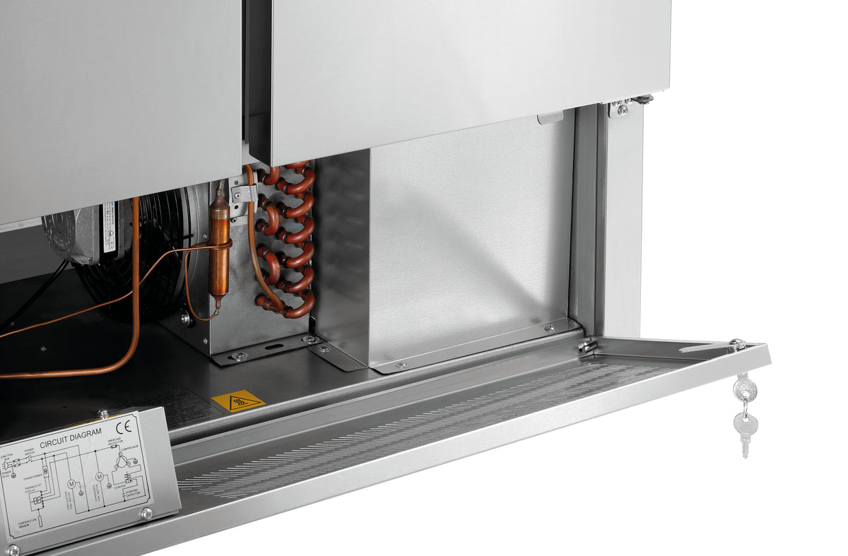 Bartscher Saladette 900T2GL – 2 Türen, Glasaufsatz, 250 L Bartscher