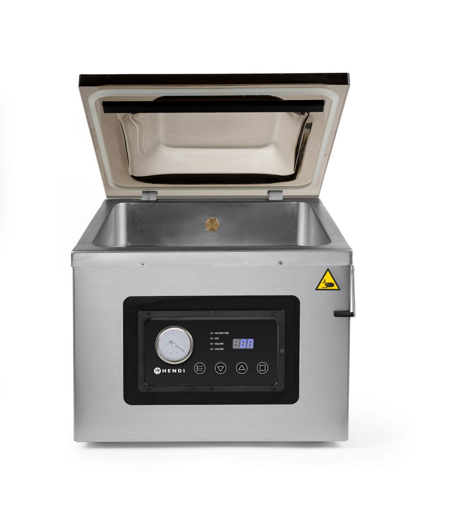 Vakuumkammer-Verpackungsmaschine Profi Line 410, HENDI, Profi Line, Dichtungsband: 410 mm, 230V/1100W, 510x625x H 455mm HENDI