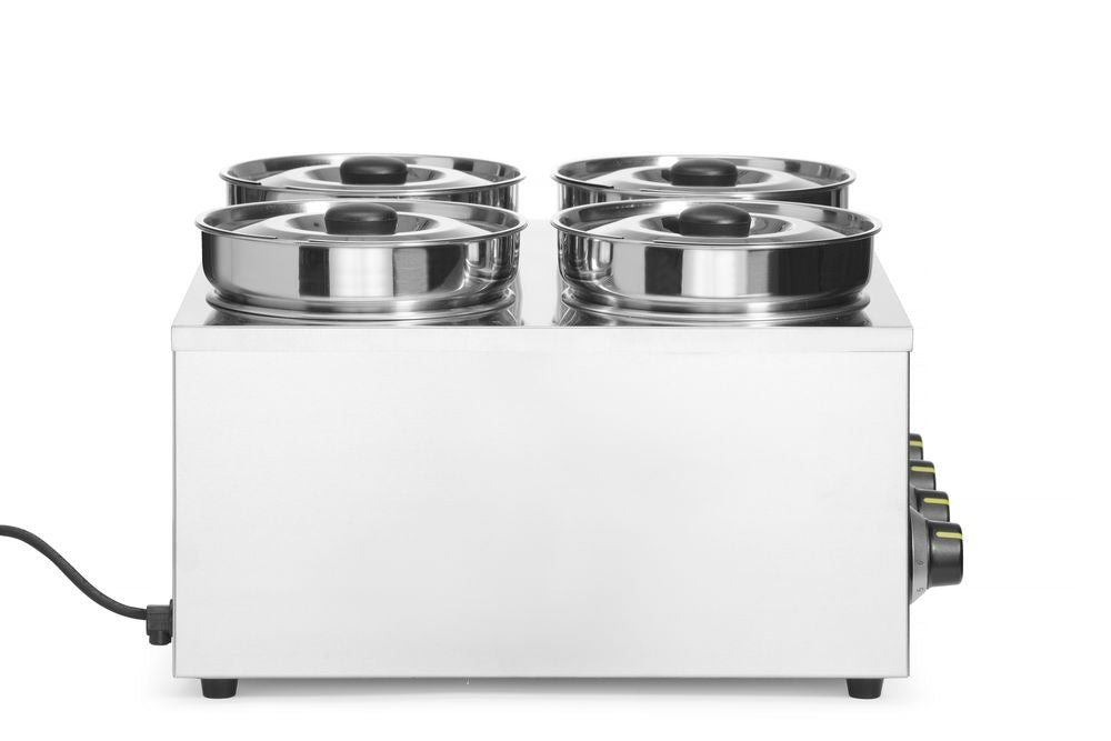HENDI Thermosystem vierfach – 4 × 4 L Töpfe, 30–85 °C