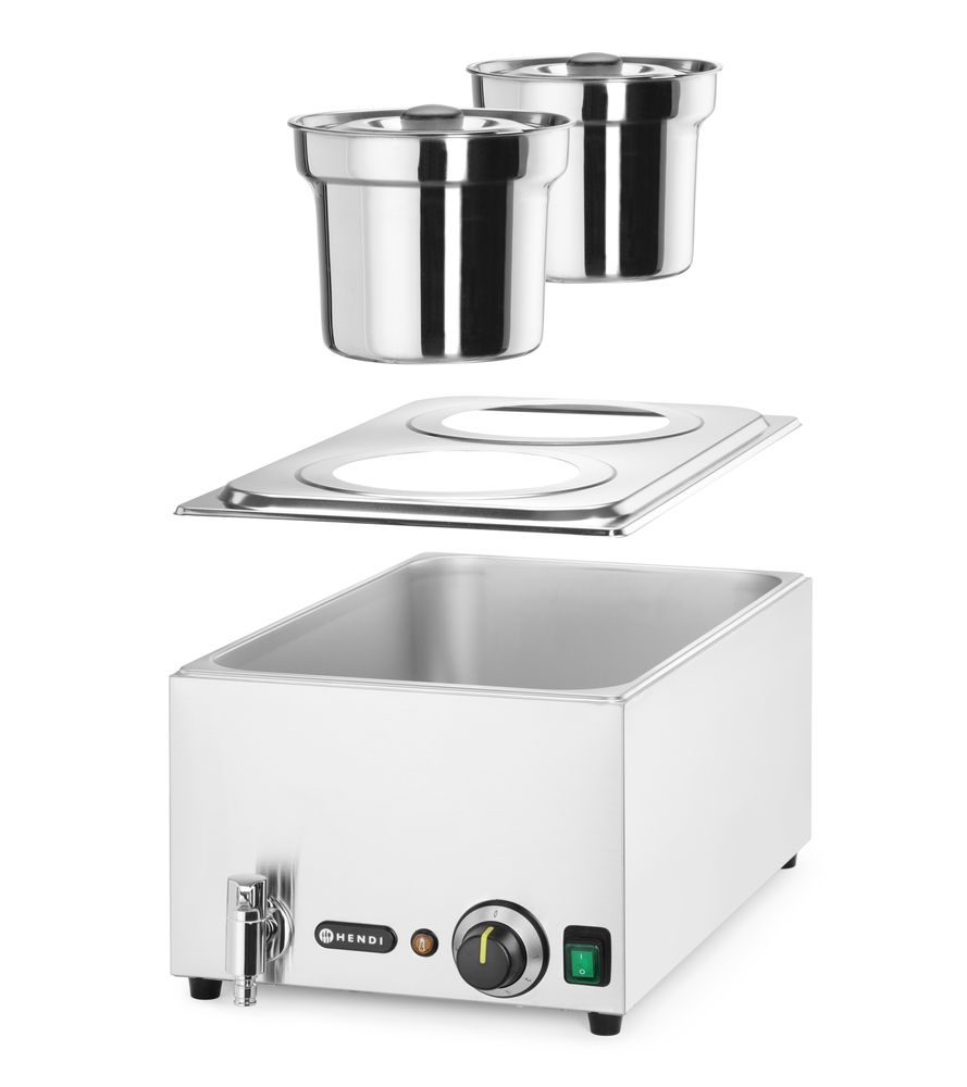 HENDI Bain-Marie Ranger Set – 2 × 4 L Behälter mit Deckel