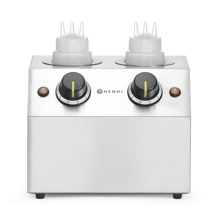 HENDI Saucenwärmer Doppelt – 2 × 0,65 l, 30–65 °C
