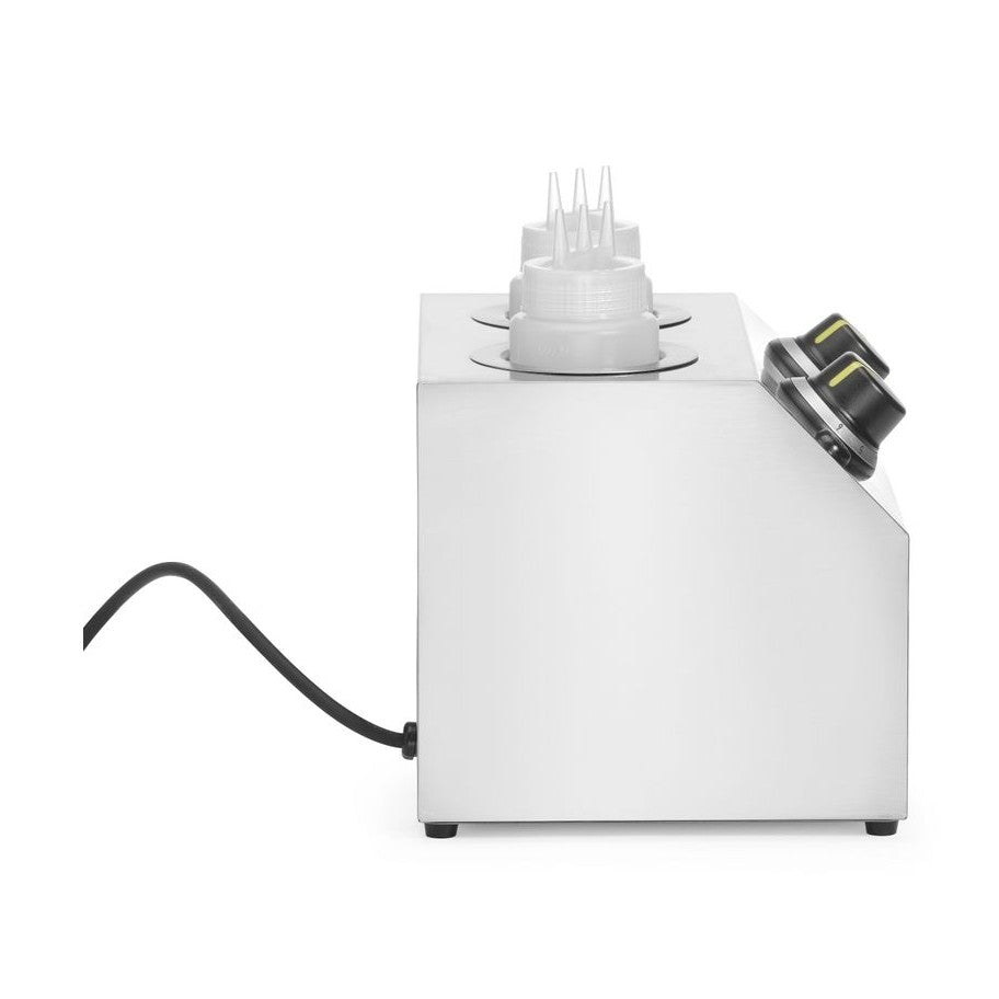 HENDI Saucenwärmer Doppelt – 2 × 0,65 l, 30–65 °C