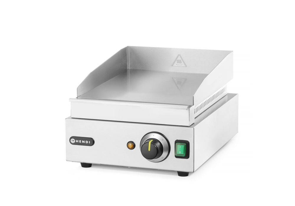 HENDI Grillplatte Profi Line – glatt, 330 × 270 mm, 2000 W HENDI