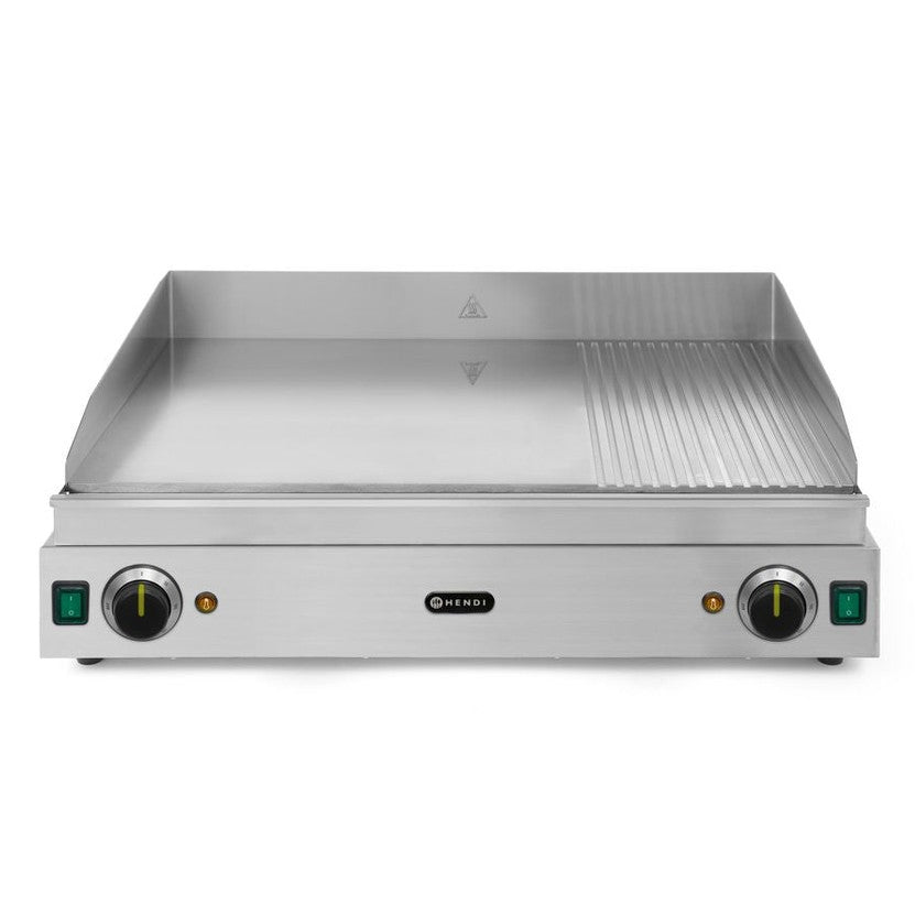Grillplatte, HENDI, Profi Line, 2/3 glatt, 1/3 gerillt, 230V/3500W, 720x550x H 245mm HENDI