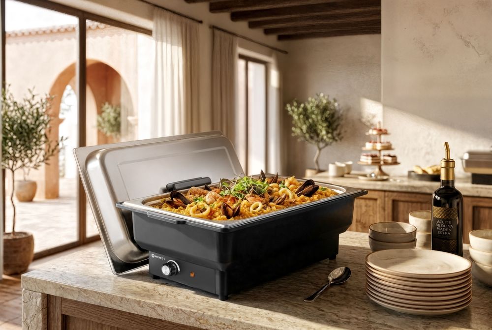 HENDI Chafing Dish Tellano elektrisch GN 1/1 – 9 L, 900 W HENDI