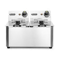 HENDI Fritteuse Kitchen Line 2 × 4 L – 6000 W, Doppelbecken HENDI
