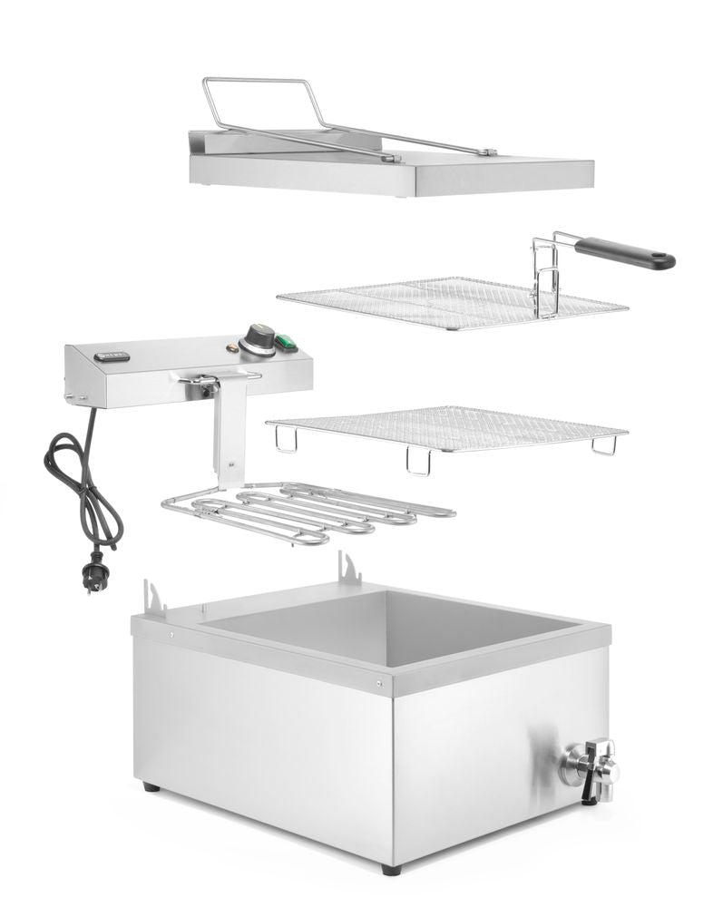 HENDI Donut-Fritteuse – 12 L, 3500 W, Edelstahl HENDI