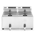 HENDI Fritteuse Profi Line digital mit Ablasshahn – 2 × 8 L, 7000 W HENDI
