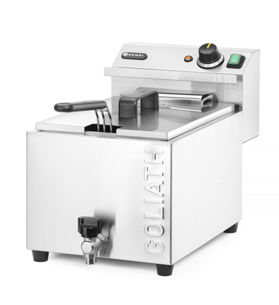 HENDI Fritteuse Goliath 10 L – 10,2 kW, mit Ablasshahn