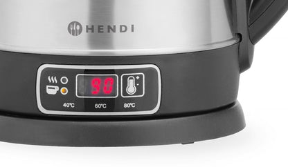 HENDI Wasserkocher kabellos mit Temperaturregelung – 1,8 L, 1800 W