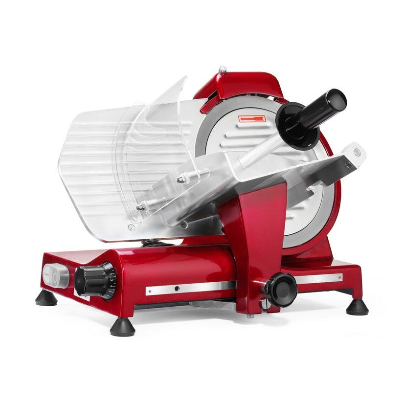 HENDI Aufschnittmaschine Profi Line 250 Rot – Messer Ø 250 mm, 320 W HENDI