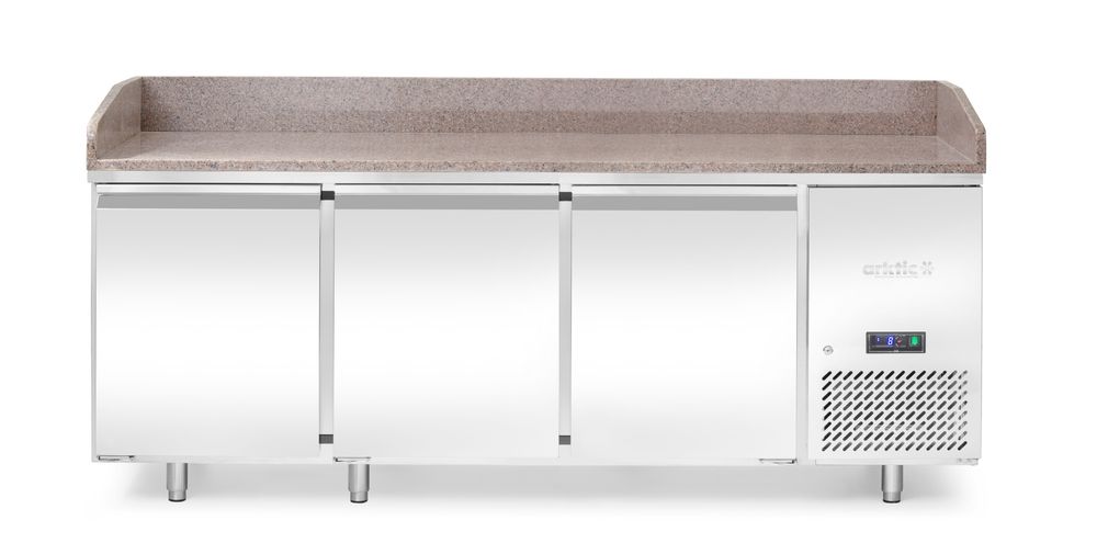 Arktic Pizzakühltisch Granit 3-türig – 375 L, -2 bis 8 °C